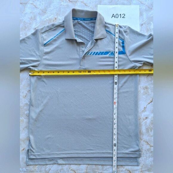 Adidas Golf Men's ClimaChill Chest Print Polo Shirt, Light Onix/Solar Bl… - Picture 12 of 12